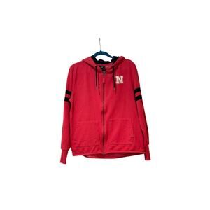 WOMENS NEBRASKA RED COLOSSEUM FULL ZIP HOODED SWEATSHIRT LARGE